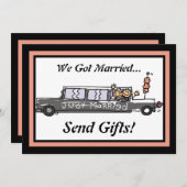 花嫁と花婿のプライベート挙式/披露宴 招待状 (正面/裏面)