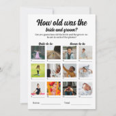 花嫁と花婿の写真のゲームは結婚いくつだった カード (正面)