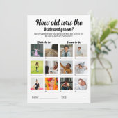 花嫁と花婿の写真のゲームは結婚いくつだった カード (スタンド正面)