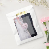 花嫁と花婿の写真を編集可能結婚な フェイバーバッグ (封をした状態)