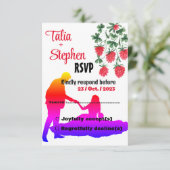 花嫁と花婿の出欠確認 出欠カード (スタンド正面)