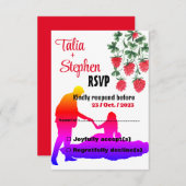 花嫁と花婿の出欠確認 出欠カード (正面/裏面)