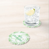 花嫁と花婿の名前 ペーパーコースター (インサイチュ)