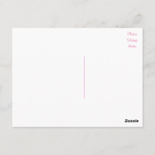 花嫁と花婿の感謝を伝えるウェディングポストカード ポストカード (裏面)