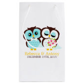 花嫁と花婿の結婚フール スモールペーパーバッグ (裏面)