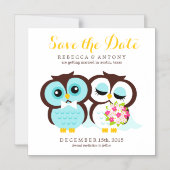 花嫁と花婿の結婚式の日付を保存 マグネット招待状 (正面)