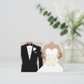 花嫁と花婿の結婚式の白いバラの情報 エンクロージャーカード (スタンド正面)