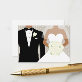 花嫁と花婿の結婚式の白いバラの情報 エンクロージャーカード