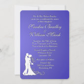 花嫁と花婿の蓮の結婚式 招待状 (正面)