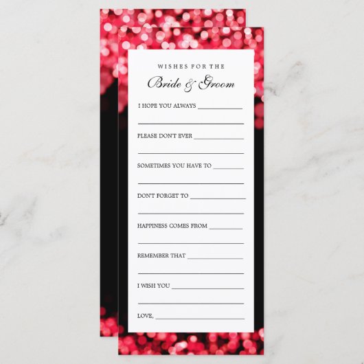 花嫁と花婿の赤い灯の願い (正面/裏面)