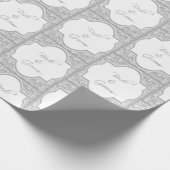 花嫁と花婿の額縁入りウェディングギフト ラッピングペーパー (角)