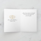 花嫁と花婿へのお祝い - 結婚式 カード (内部)