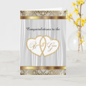 花嫁と花婿へのお祝い - 結婚式 カード (黄色い花)