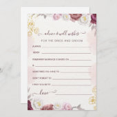 花嫁と花婿へのアドバイスと願い シーズンカード (正面/裏面)