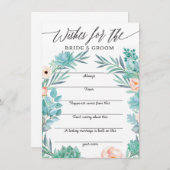 花嫁と花婿へのアドバイスの願い エンクロージャーカード (正面/裏面)