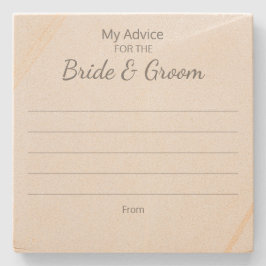 花嫁と花婿へのアドバイスコースター ストーンコースター