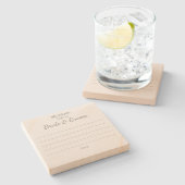 花嫁と花婿へのアドバイスコースター ストーンコースター (横)