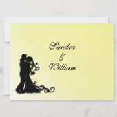 花嫁と花婿イエロー 招待状 (裏面)