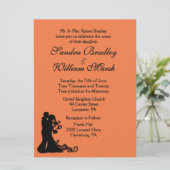 花嫁と花婿オレンジ 招待状 (スタンド正面)