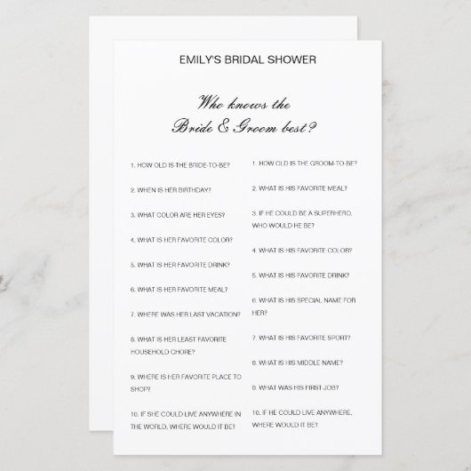 花嫁と花婿カードを知っている編集可能最高のな人 (正面/裏面)