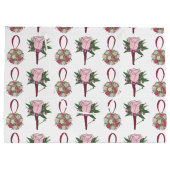 花嫁と花婿結婚の花冠抱き枕 ラージペーパーバッグ (裏面)