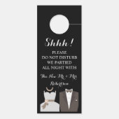 花嫁と花婿結婚の邪魔をしない ドアノブサイン (裏面)