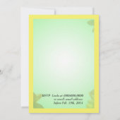 花嫁と花婿結婚式招待状、チューリップ花 招待状 (裏面)