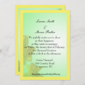 花嫁と花婿結婚式招待状、チューリップ花 招待状 (正面/裏面)