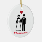 花嫁と花婿 |コロナウイルスオーナメント セラミックオーナメント (右)