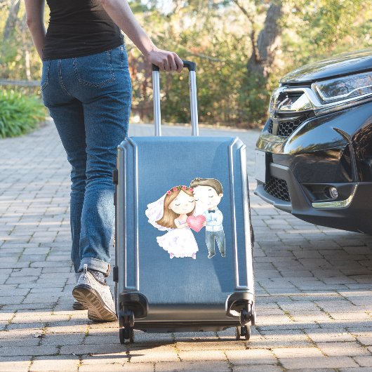 花嫁と花婿 シール (スーツケースインサイチュ)