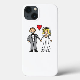 花嫁と花婿(テキストを入力) iPhone 13ケース