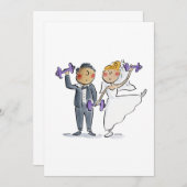 花嫁と花婿 招待状 (正面/裏面)