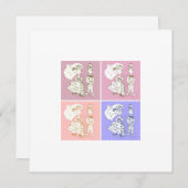 花嫁と花婿 招待状 (正面/裏面)