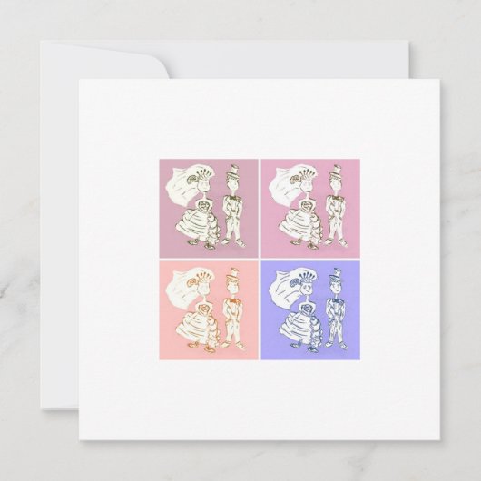 花嫁と花婿 招待状 (正面)