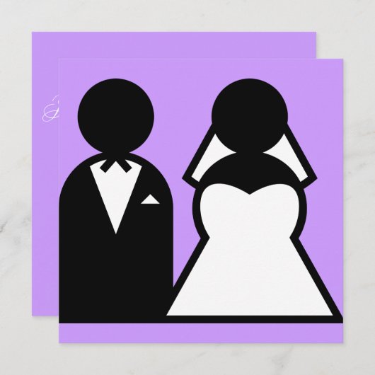 花嫁と花婿 案内状 (正面/裏面)