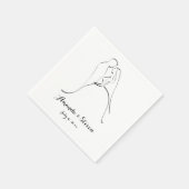 花嫁と花婿 | 結婚の紙 スタンダードカクテルナプキン (角)