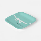 花嫁と花嫁のブライダルシャワー祝パーティー ペーパープレート (傾斜あり)