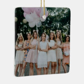 花嫁と花嫁の友人たちの写真 ウェディングデーの記念品 セラミックオーナメント (右)