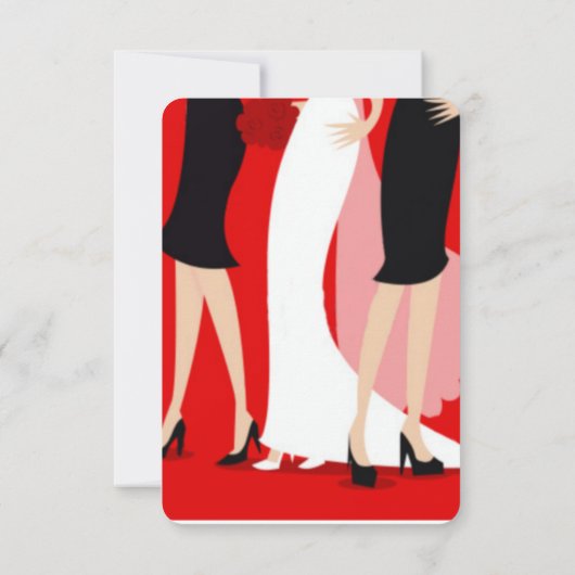 花嫁と花嫁の友人たち 招待状 (裏面)