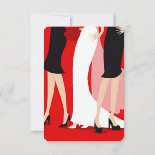 花嫁と花嫁の友人たち 招待状 (正面)