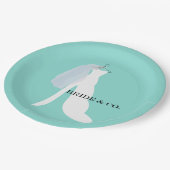 花嫁と花嫁来のパーティー ペーパープレート (アングル)