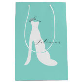 花嫁と花嫁来のパーティー ミディアムペーパーバッグ (正面)