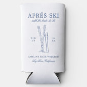 花嫁と行くスキー後のパーティー 週末のひととき スリム缶クーラー (正面)