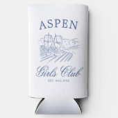 花嫁と行くスキー後の週末パーティー スリム缶クーラー (正面)