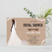花嫁と贈り物のブライダルシャワーの招待 招待状 (スタンド正面)