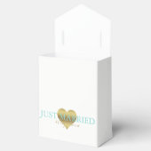 花嫁と金ゴールドハートお祝いシャワーパーティー フェイバーボックス (オープン)