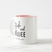 花嫁と高級なブライズパーティ 花嫁になる人 ツートーンマグカップ (正面左)