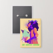 花嫁なし「自己愛」ゴシックボタン 缶バッジ (正面/裏面)