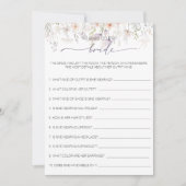 花嫁にすべての視線を　ブライダルシャワーゲーム 招待状 (正面)