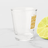 花嫁になるべし ゴールドグリッター テキスト 名前付き ショットグラス (左)